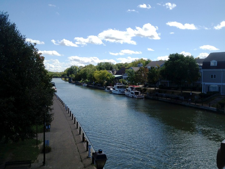 Moored at the Fairport Town Dock